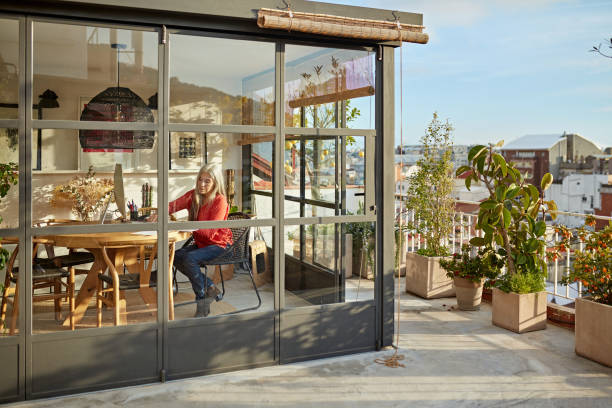 istock Senior Female Freelancer Working at Home in Barcelona 1304157534