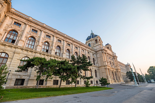Vienna, Austria - August 28 2019: Exterior view of the Natural History Museum, which is a large natural history museum located in Vienna, Austria and one of the most important natural history museums worldwide.