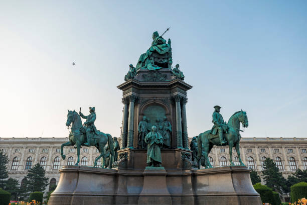 Vienna, Austria - August 28, 2019 - Empress Maria Theresia monument at Maria-Theresien-Platz located in Vienna, Austria.