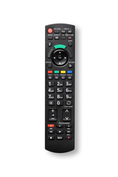 TV Remote Control TV remote control, isolated on white background with clipping path remote control stock pictures, royalty-free photos & images