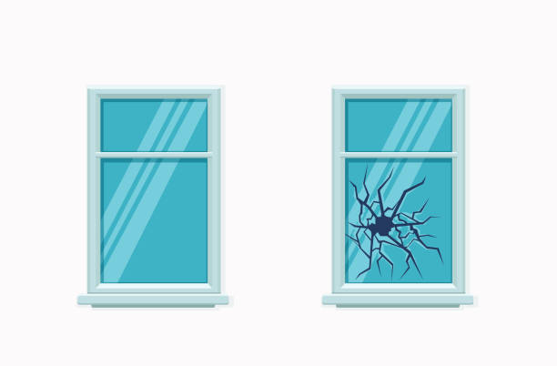 Cartoon Of The Broken Glass Window Illustrations, Royalty-Free Vector  Graphics & Clip Art - iStock