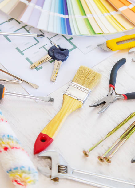 istock home improvement and renovation concept - construction tools and items. selective focus. 1304192700
