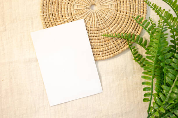 istock Blank Card Mockup designs in an authentic setting artworks or stationery designs 1304194226