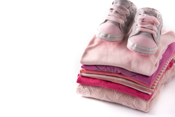 istock Baby rompers and baby shoes 1304195371