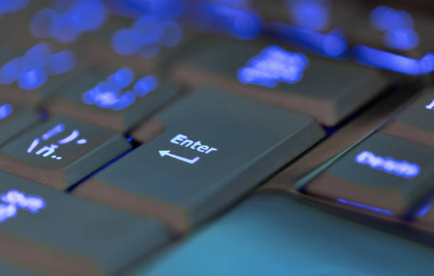 istock Closeup of laptop or desktop computer keyboard 1304201324