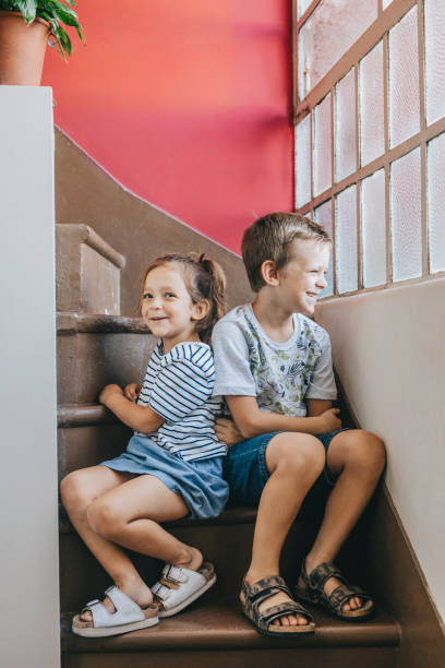 istock Young brother and sister at home 1304209540