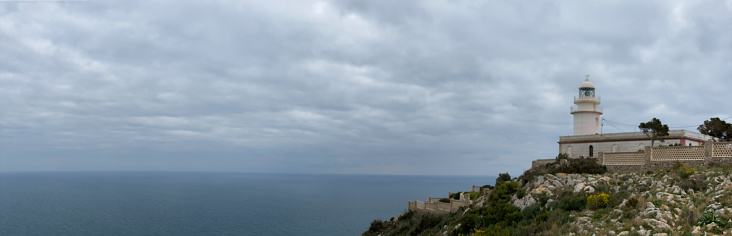 panoramic view of the Mediterranean Sea on the Alicante coast, Spain