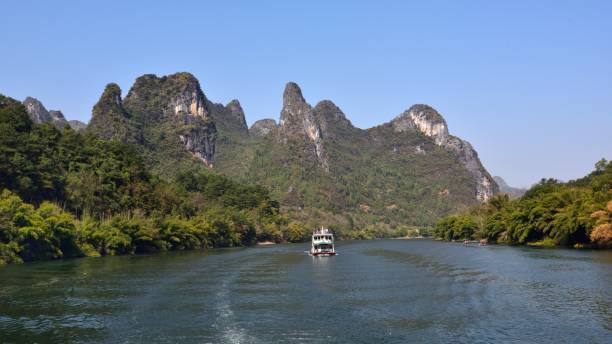istock Karst landform scenery along the Li River(Yangdi-Xingping) 1304210530