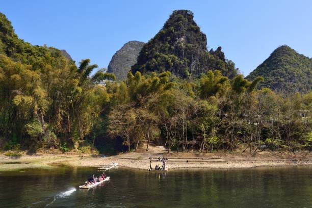 istock Karst landform scenery along the Li River(Yangdi-Xingping) 1304211085