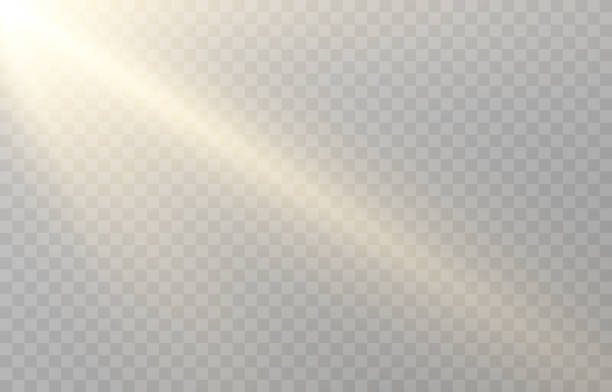 wektor złote światło. słońce, promienie słoneczne, świt, gwiazda, flara png. złota gwiazda. złoty png flash. obraz wektorowy. - light beam stock illustrations