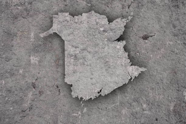 istock Map of New Brunswick on weathered concrete 1304212798