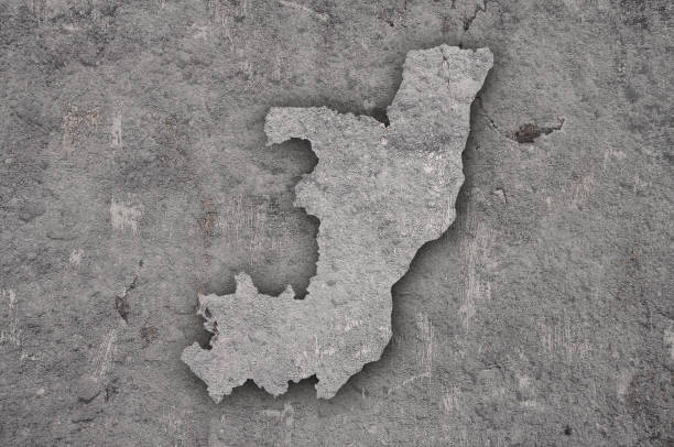 istock Map of Republic of the Congo on weathered concrete 1304213739