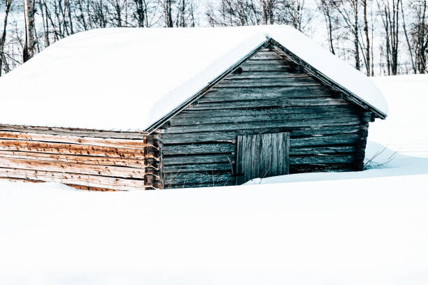 istock Winterland whit barns 1304213756
