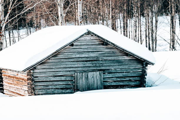 istock Winterland whit barns 1304213828