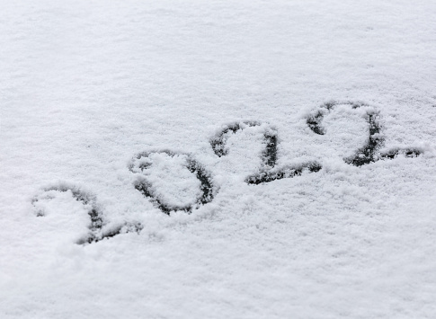 2022 written on the snow