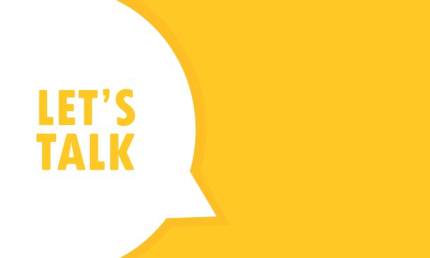 istock Lets talk speech bubble banner. Can be used for business, marketing and advertising. Vector EPS 10. Isolated on white background 1304220171