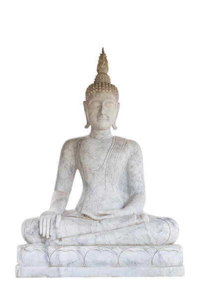 istock Marble statue of Buddha sitting in meditation 1304220390
