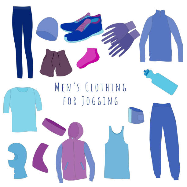 istock Set of Mens Clothes for a Jogging 1304225913
