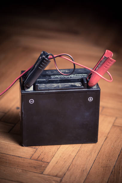 istock Motorcycle lead battery being charged 1304226357