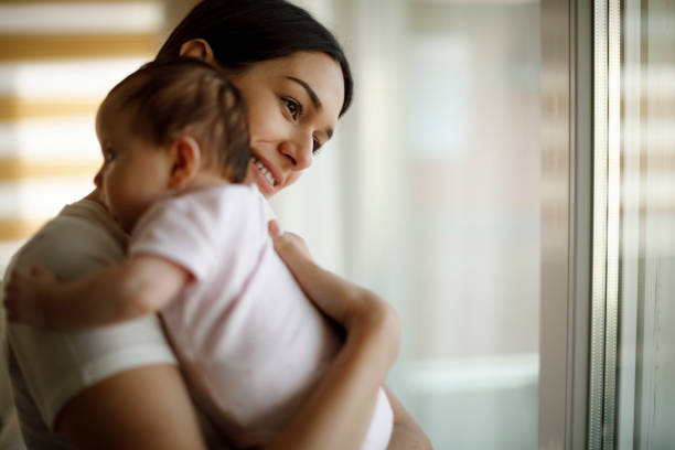 istock Mother and baby at home 1304231267