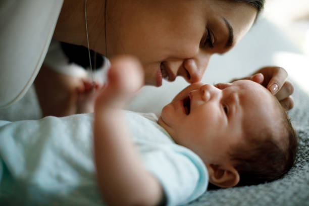 istock Mother and crying newborn baby 1304231371