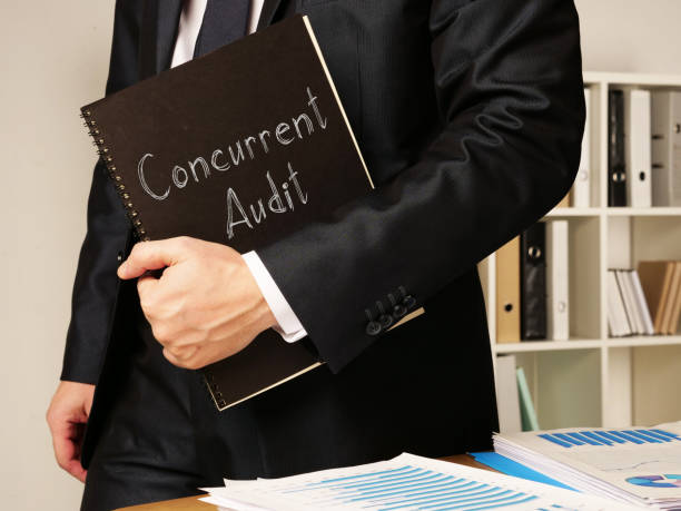 istock Concurrent audit is shown on the conceptual photo 1304231542