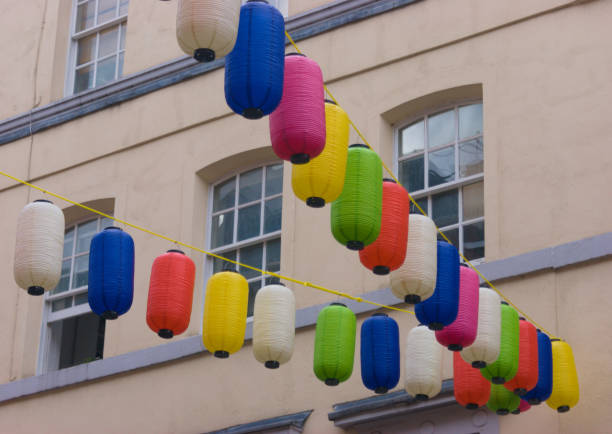 Colourful Chinese Paper Street Lanterns