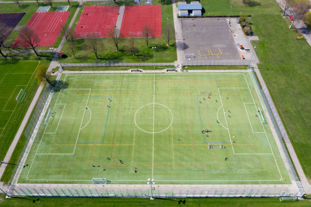 istock Sports Stadium and Fields Viewed from Above 1304237346