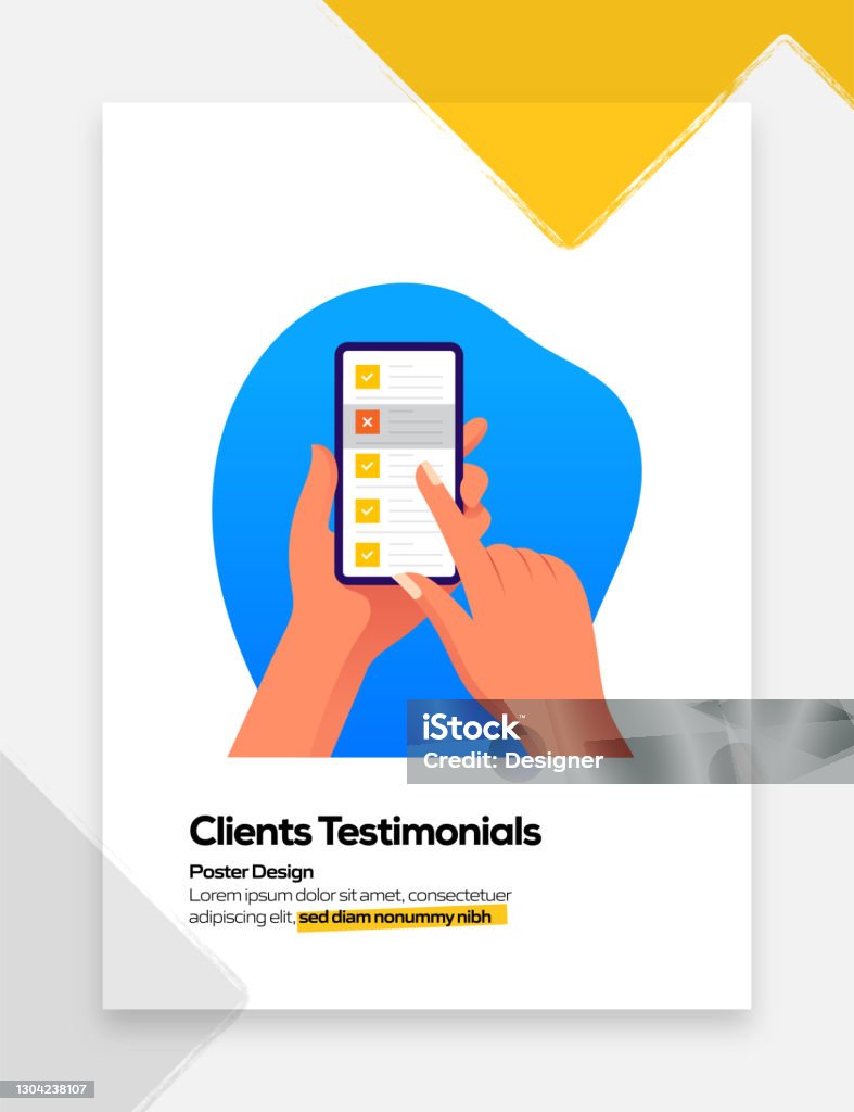 Client Introduction Poster Client Testimonials Concept Flat Design For Posters Covers And Banners ...