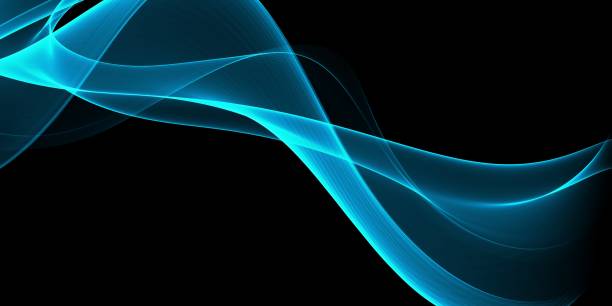 istock Blue abstract lines swoosh wave Smooth wave border background Wave blue flow 1304241208