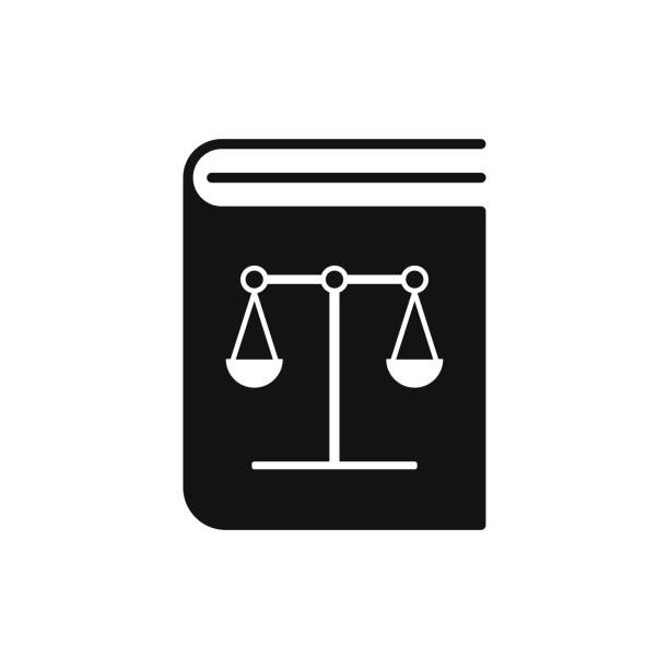 黒い法律の本のアイコンベクトルは、白い背景、法律の本の看板に隔離。フラットデザインアイコン - book black isolated on white note pad点のイラスト素材／クリップアート素材／マンガ素材／アイコン素材