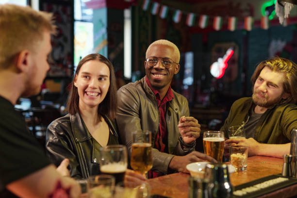 istock Friends resting in the bar 1304242614