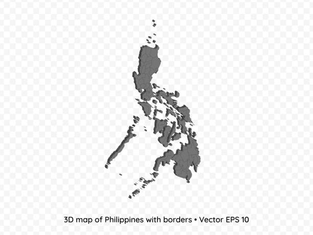 Philippines Map Vector 3d Clipart