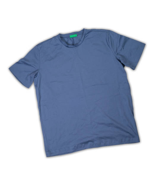 istock Blue t-shirt isolated on white background. 1304244000