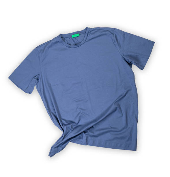 istock Blue t-shirt isolated on white background. 1304244509