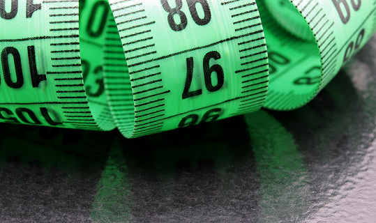 close-up colorful measuring tape on a  background