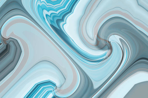 istock Abstract light blue geometric background with fluid shapes. Cool background design for posters. 3d. 1304246154