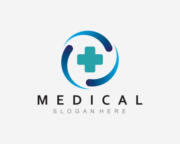 ilustraciones, imágenes clip art, dibujos animados e iconos de stock de logotipo de atención médica con estetoscopio, ilustración de icono vectorial - medical logos