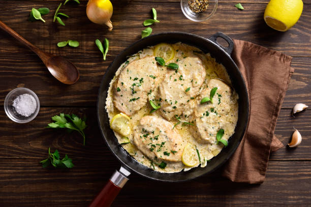 istock Chicken breast in creamy garlic sauce 1304248649