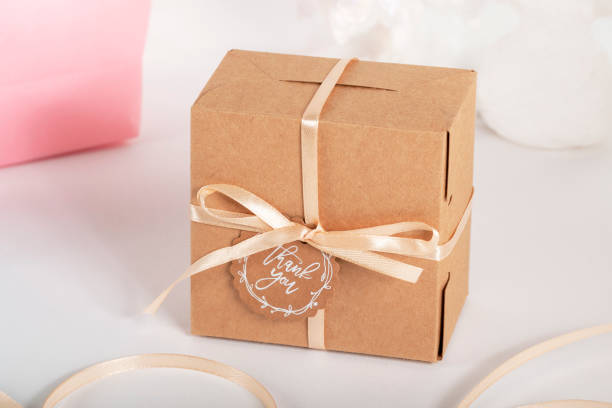 istock Packing customers' purchases for the holiday. Handmade. 1304250119