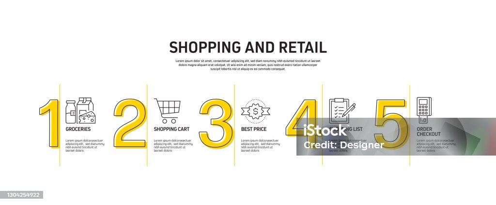 Shopping And Retail Related Process Infographic Template Process ...