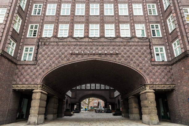 Hamburg, Germany. The Chilehaus (Chile House), an exceptional example of the 1920s German Brick Expressionism (Backsteinexpressionismus) style of architecture