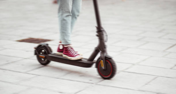 istock blurred motion of a push scooter 1304269005