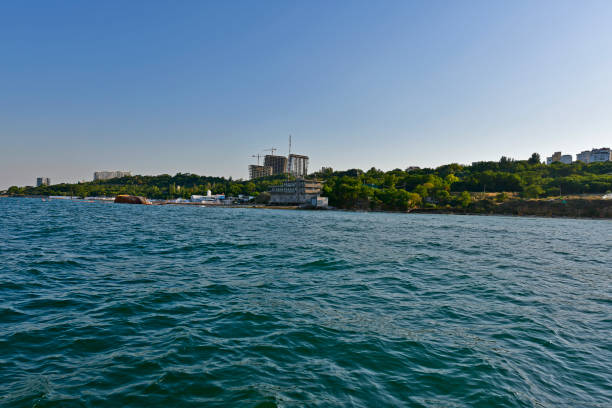 Coast and beaches of Odessa, the Black Sea.