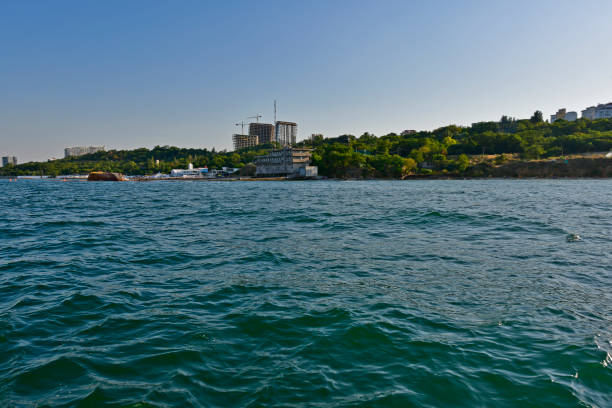 Coast and beaches of Odessa, the Black Sea.