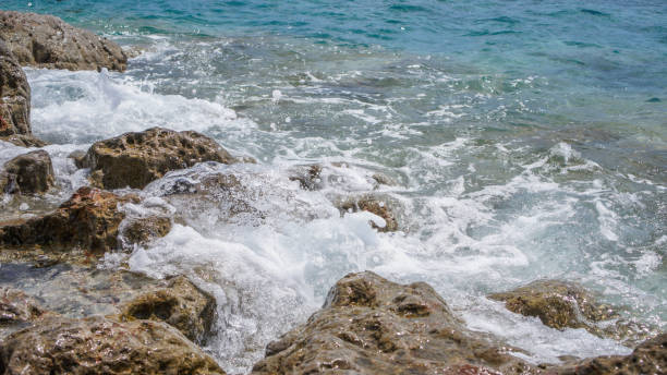 beach ploce budva - ploce imagens e fotografias de stock