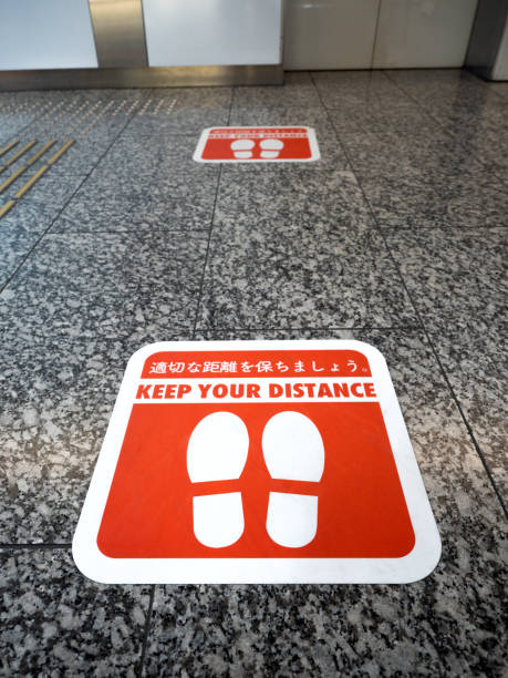 istock Mark of social distance 1304286374