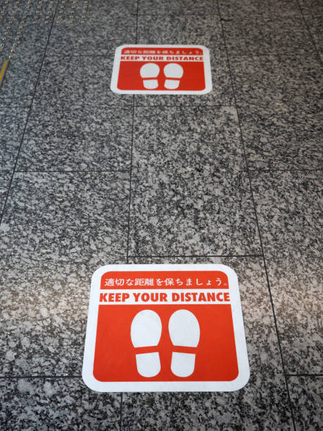 istock Mark of social distance 1304286381