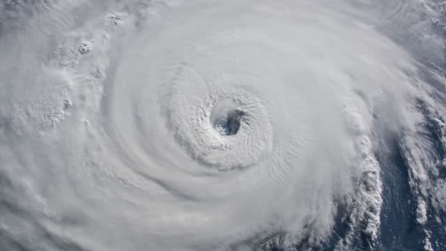 4K Cinemagraph, tropical cyclone, hurricane, top view, timelapse