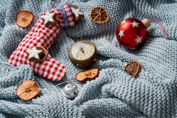 istock Chrismas sock decoration with toys 1304291815